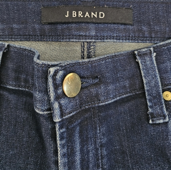 J Brand High Rise Skinny Ankle Dark Blue Jeans 28 Preowned - Picture 8 of 9